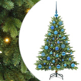 Albero di Natale artificiale con 150 LED Verde 120 cm PE e PVC