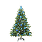 Albero di Natale artificiale con 150 LED Verde 120 cm PE e PVC