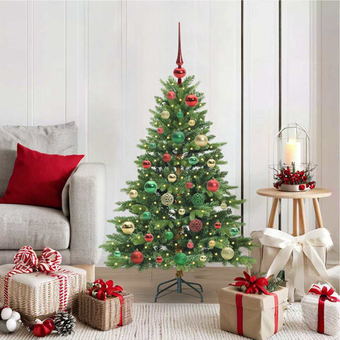 Albero di Natale artificiale con 150 LED Verde 120 cm PE e PVC