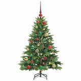 Albero di Natale artificiale con 150 LED Verde 120 cm PE e PVC