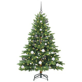 Albero di Natale artificiale con 150 LED Verde 150 cm PE e PVC