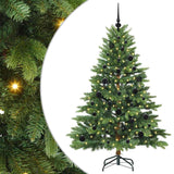 Albero di Natale artificiale con 150 LED Verde 150 cm PE e PVC