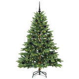Albero di Natale artificiale con 150 LED Verde 150 cm PE e PVC