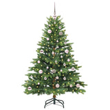 Albero di Natale artificiale con 150 LED Verde 150 cm PE e PVC