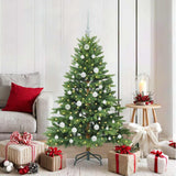 Albero di Natale artificiale con 150 LED Verde 150 cm PE e PVC
