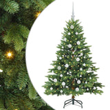 Albero di Natale artificiale con 150 LED Verde 150 cm PE e PVC