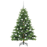 Albero di Natale artificiale con 150 LED Verde 150 cm PE e PVC