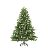 Albero di Natale artificiale con 150 LED Verde 150 cm PE e PVC