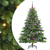 Albero di Natale artificiale con 150 LED Verde 150 cm PE e PVC
