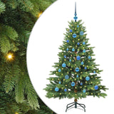Albero di Natale artificiale con 150 LED Verde 150 cm PE e PVC