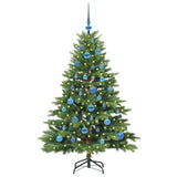 Albero di Natale artificiale con 150 LED Verde 150 cm PE e PVC