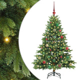Albero di Natale artificiale con 150 LED Verde 150 cm PE e PVC