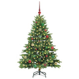 Albero di Natale artificiale con 150 LED Verde 150 cm PE e PVC