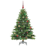 Albero di Natale artificiale con 150 LED Verde 150 cm PE e PVC