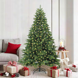 Albero di Natale artificiale con 300 LED Verde 180 cm PE e PVC