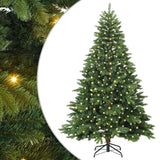 Albero di Natale artificiale con 300 LED Verde 180 cm PE e PVC