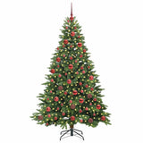 Albero di Natale artificiale con 300 LED Verde 180 cm PE e PVC