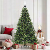 Albero di Natale artificiale con 300 LED Verde 180 cm PE e PVC