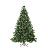Albero di Natale artificiale con 300 LED Verde 180 cm PE e PVC