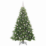 Albero di Natale artificiale con 300 LED Verde 180 cm PE e PVC