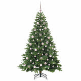 Albero di Natale artificiale con 300 LED Verde 180 cm PE e PVC