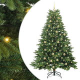 Albero di Natale artificiale con 300 LED Verde 180 cm PE e PVC