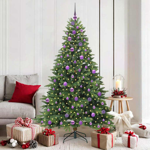 Albero di Natale artificiale con 300 LED Verde 180 cm PE e PVC