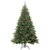 Albero di Natale artificiale con 300 LED Verde 210 cm PE e PVC
