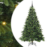 Albero di Natale artificiale con 300 LED Verde 210 cm PE e PVC