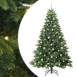 Albero di Natale artificiale con 300 LED Verde 210 cm PE e PVC