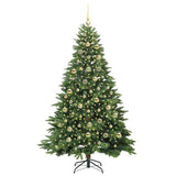 Albero di Natale artificiale con 300 LED Verde 210 cm PE e PVC