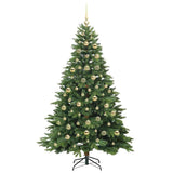 Albero di Natale artificiale con 300 LED Verde 210 cm PE e PVC