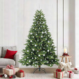 Albero di Natale artificiale con 300 LED Verde 210 cm PE e PVC