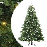 Albero di Natale artificiale con 300 LED Verde 210 cm PE e PVC