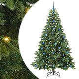 Albero di Natale artificiale con 300 LED Verde 210 cm PE e PVC