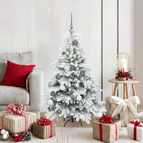 Albero di Natale artificiale con 150 LED Bianco 120 cm PE e PVC