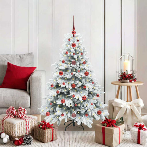 Albero di Natale artificiale con 150 LED Bianco 120 cm PE e PVC