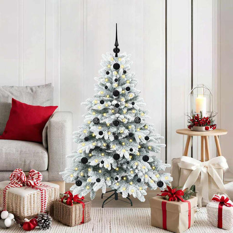 Albero di Natale artificiale con 150 LED Bianco 120 cm PE e PVC