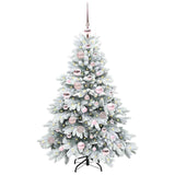 Albero di Natale artificiale con 150 LED Bianco 120 cm PE e PVC