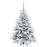Albero di Natale artificiale con 150 LED Bianco 120 cm PE e PVC