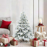 Albero di Natale artificiale con 150 LED Bianco 120 cm PE e PVC