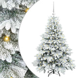 Albero di Natale artificiale con 150 LED Bianco 120 cm PE e PVC