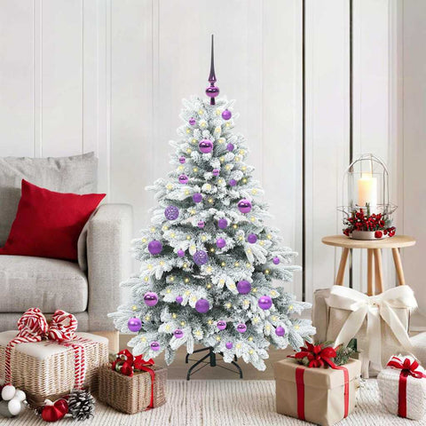 Albero di Natale artificiale con 150 LED Bianco 120 cm PE e PVC