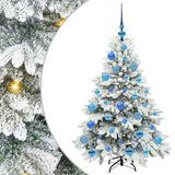Albero di Natale artificiale con 150 LED Bianco 120 cm PE e PVC
