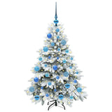 Albero di Natale artificiale con 150 LED Bianco 120 cm PE e PVC