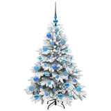 Albero di Natale artificiale con 150 LED Bianco 120 cm PE e PVC