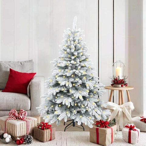 Albero di Natale artificiale con 150 LED Bianco 150 cm PE e PVC
