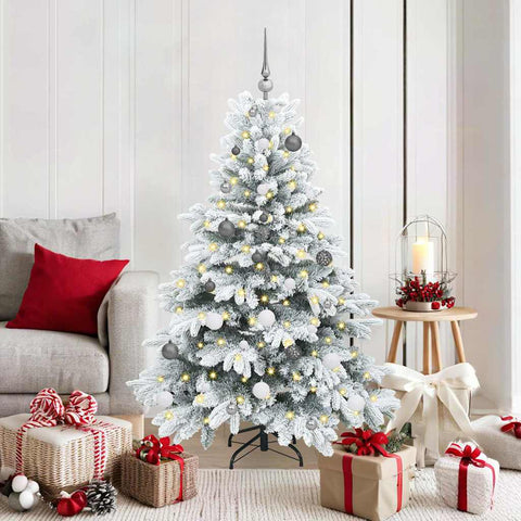 Albero di Natale artificiale con 150 LED Bianco 150 cm PE e PVC