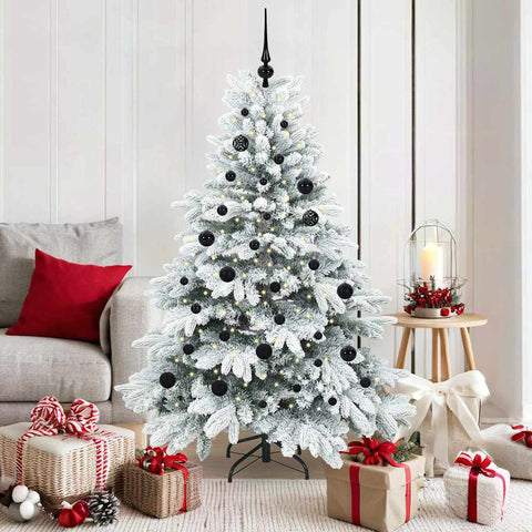 Albero di Natale artificiale con 150 LED Bianco 150 cm PE e PVC
