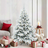 Albero di Natale artificiale con 150 LED Bianco 150 cm PE e PVC